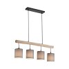 JUST LIGHT GERDA TRIBU Hanglamp Natuurlijke kleuren, Zwart, 4-lichts