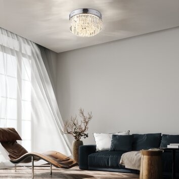 Paul Neuhaus KRISTA Plafondlamp LED Chroom, 1-licht
