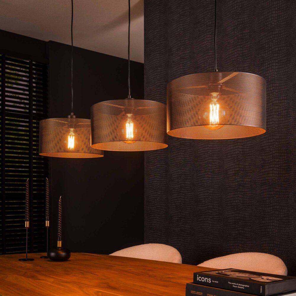 Mesh Hanglamp Antraciet, 3-lichts main product photo