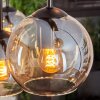 Koyoto Hanger - Glas Amber, Duidelijk, 6-lichts