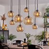Koyoto Hanger - Glas Amber, Duidelijk, 8-lichts