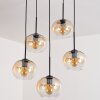 Apedo Hanger - Glas Amber, Duidelijk, 5-lichts