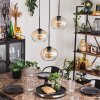 Apedo Hanger - Glas Amber, Duidelijk, 3-lichts