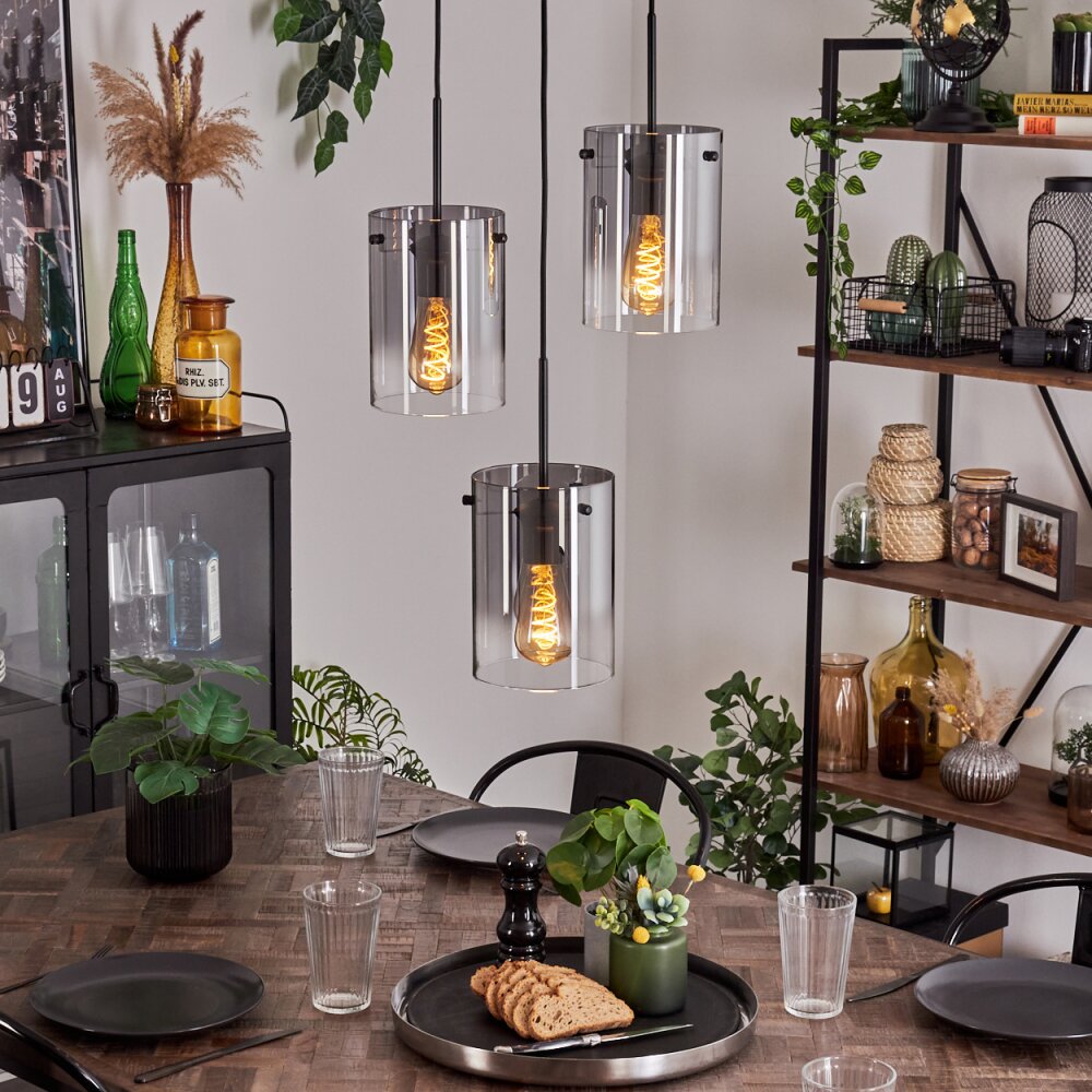 Parane Hanger - Glas Duidelijk, Rookkleurig, 3-lichts main product photo