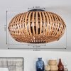 Oravi Plafondlamp Donkerbruin, Natuurlijke kleuren, Zwart, 3-lichts