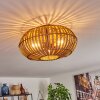 Oravi Plafondlamp Donkerbruin, Natuurlijke kleuren, Zwart, 3-lichts
