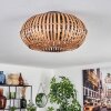 Oravi Plafondlamp Donkerbruin, Natuurlijke kleuren, Zwart, 3-lichts
