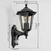Loria Buiten muurverlichting Grijs, Zwart, Zilver, 1-licht, Bewegingsmelder