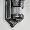 Loria Buiten muurverlichting Grijs, Zwart, Zilver, 1-licht, Bewegingsmelder