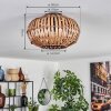 Oravi Plafondlamp Donkerbruin, Natuurlijke kleuren, Zwart, 1-licht