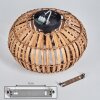 Oravi Plafondlamp Donkerbruin, Natuurlijke kleuren, Zwart, 1-licht
