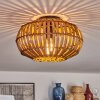 Oravi Plafondlamp Donkerbruin, Natuurlijke kleuren, Zwart, 1-licht