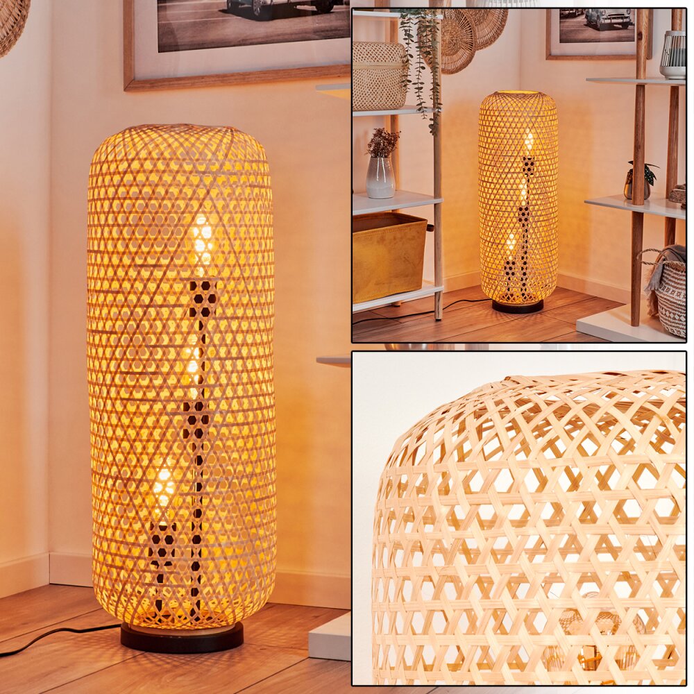 Bauro Staande lamp Natuurlijke kleuren, Zwart, 3-lichts main product photo