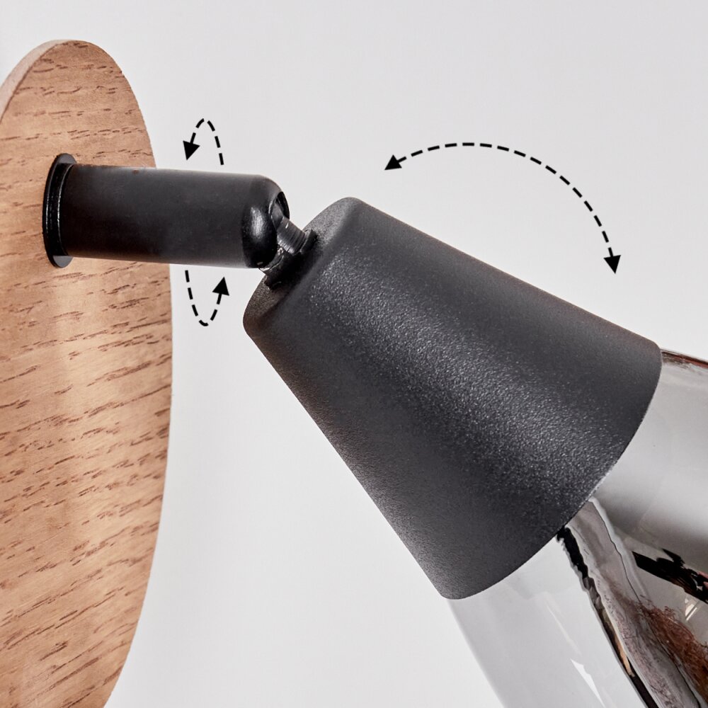 Leteque Muurlamp Natuurlijke kleuren, Zwart, 1-licht