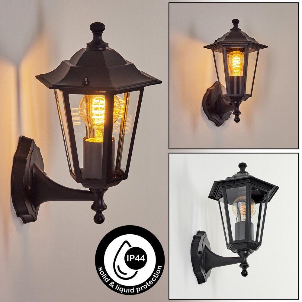 Loria Buiten muurverlichting Zwart, 1-licht main product photo