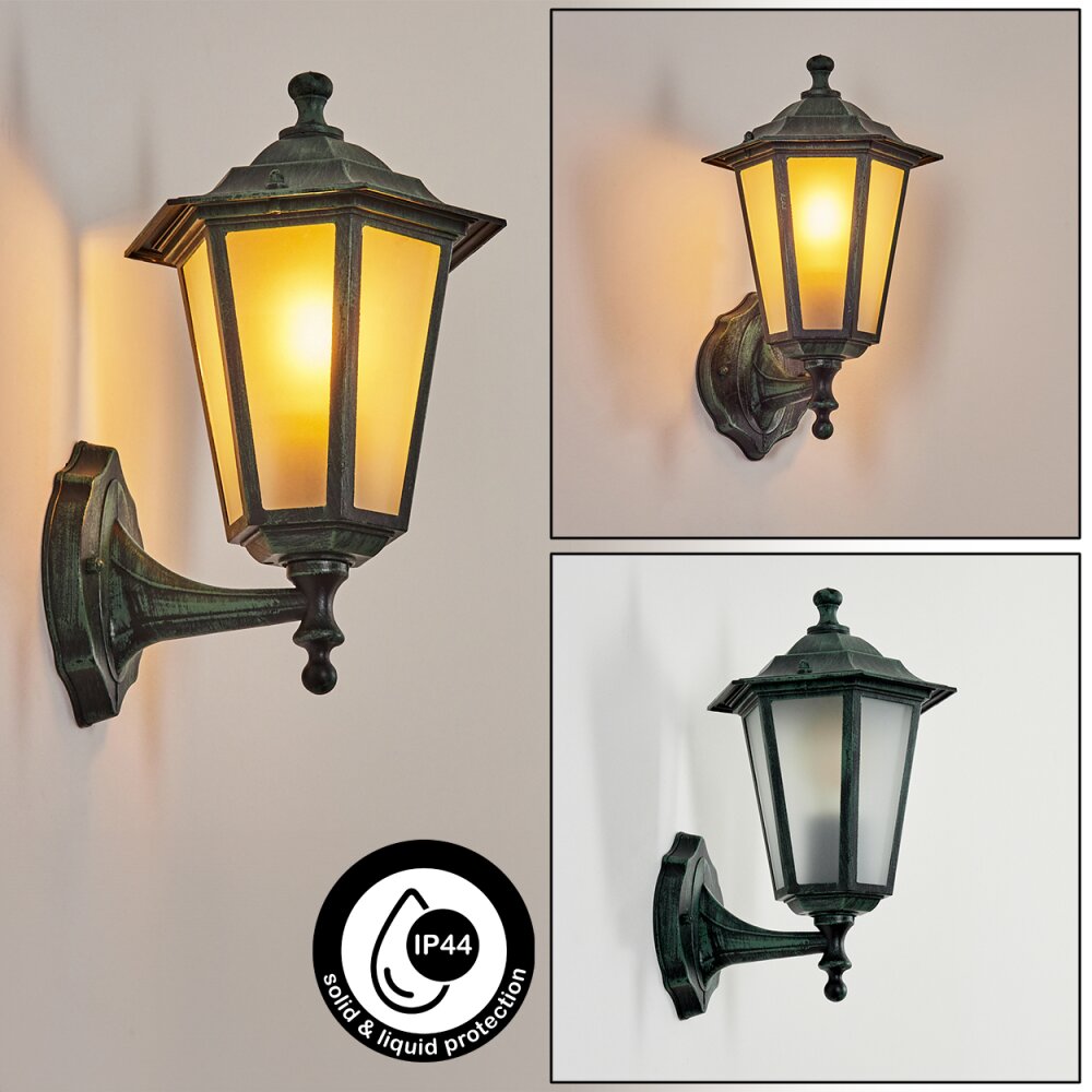 Loria Buiten muurverlichting Groen, Zwart, 1-licht main product photo
