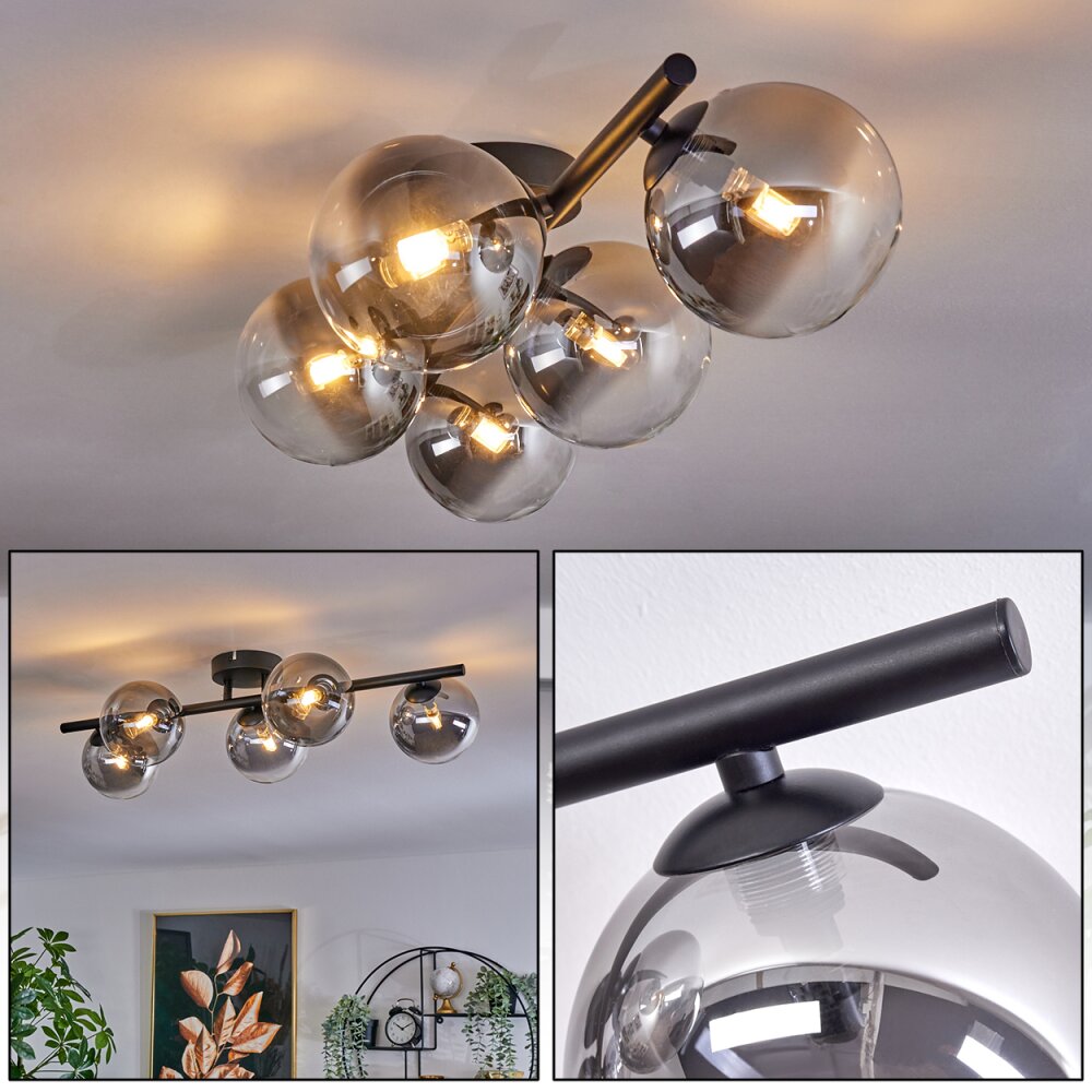 Chehalis Plafondlamp Duidelijk, Rookkleurig, 5-lichts main product photo