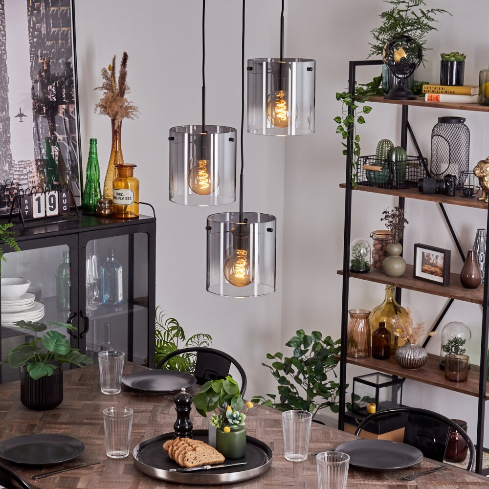 Parane Hanger - Glas Duidelijk, Rookkleurig, 3-lichts main product photo