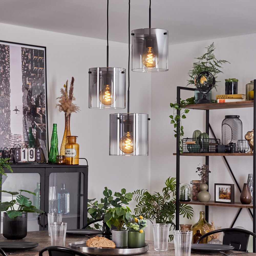 Parane Hanger - Glas Duidelijk, Rookkleurig, 3-lichts