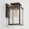Tieva Buiten muurverlichting Bruin, Goud, Zwart, 1-licht, Bewegingsmelder