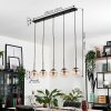 Gastor Hanger - Glas Amber, Duidelijk, 5-lichts