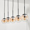 Gastor Hanger - Glas Amber, Duidelijk, 5-lichts