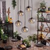 Apedo Hanger - Glas Duidelijk, Rookkleurig, 5-lichts