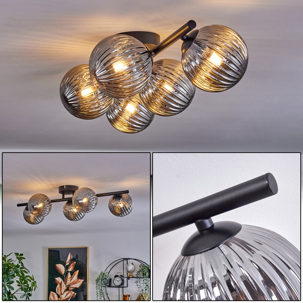 Chehalis Plafondlamp Rookkleurig, 5-lichts main product photo