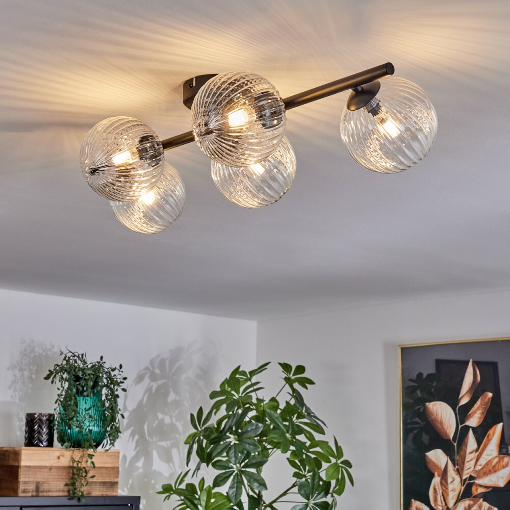 Chehalis Plafondlamp - Glas Duidelijk, 5-lichts