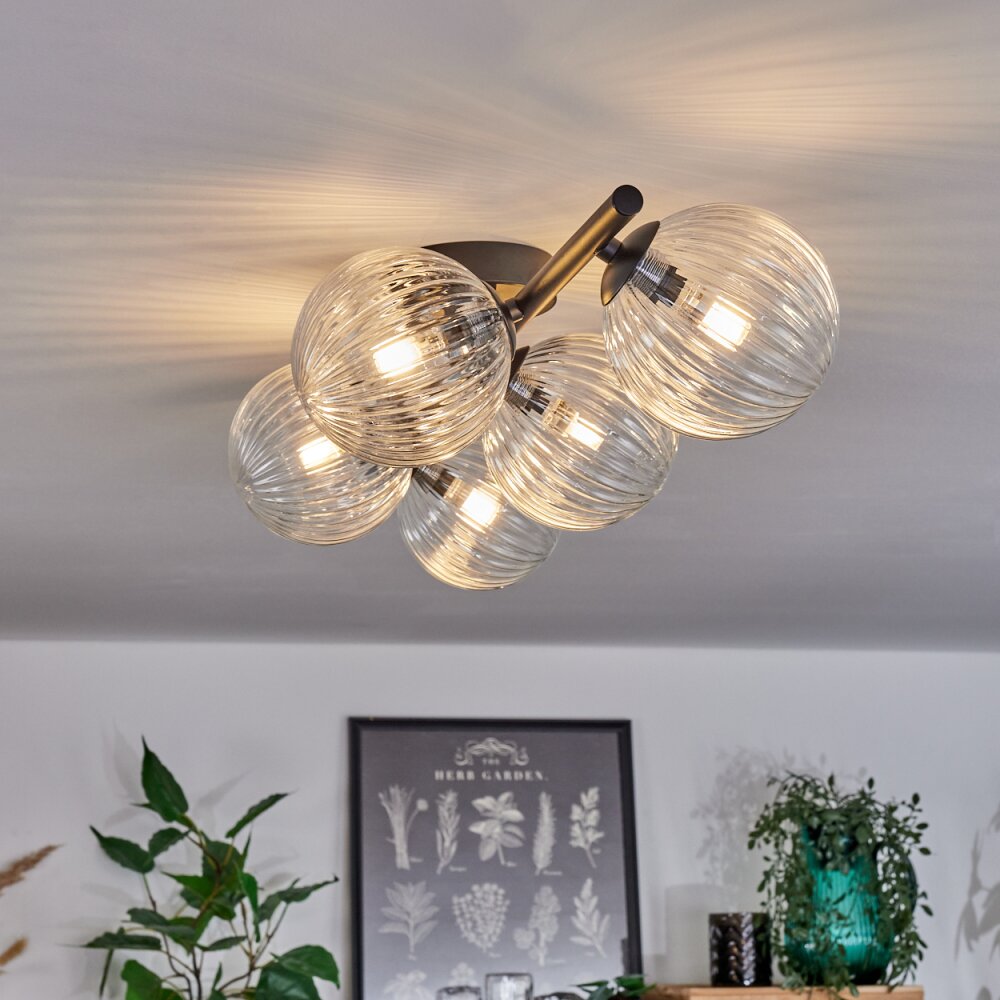 Chehalis Plafondlamp - Glas Duidelijk, 5-lichts