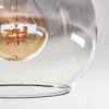 Koyoto Plafondlamp - Glas Natuurlijke kleuren, Zwart, 6-lichts