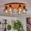 Koyoto Plafondlamp - Glas Natuurlijke kleuren, Zwart, 6-lichts