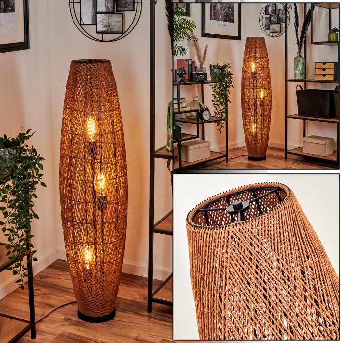 Mulstrand Staande lamp Natuurlijke kleuren, Zwart, 3-lichts