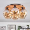 Koyoto Plafondlamp - Glas Natuurlijke kleuren, Zwart, 6-lichts