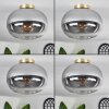 Apedo Plafondlamp - Glas Messing, Zwart, 1-licht