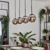 Gastor Hanger - Glas Rookkleurig, 4-lichts
