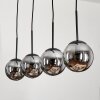 Gastor Hanger - Glas Rookkleurig, 4-lichts