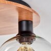 Koyoto Plafondlamp - Glas Natuurlijke kleuren, Zwart, 3-lichts