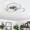 Hosum Plafondlamp LED Nikkel mat, 1-licht