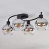 Koyoto Plafondlamp - Glas Chroom, Duidelijk, Rookkleurig, 4-lichts