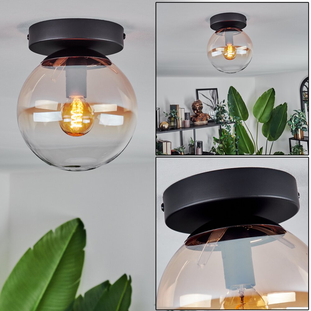 Gastor Plafondlamp - Glas Amber, Duidelijk, 1-licht main product photo