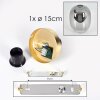 Apedo Plafondlamp - Glas Messing, 1-licht