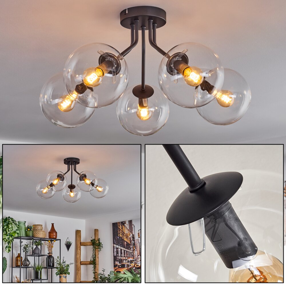Gastor Plafondlamp - Glas Duidelijk, 5-lichts main product photo