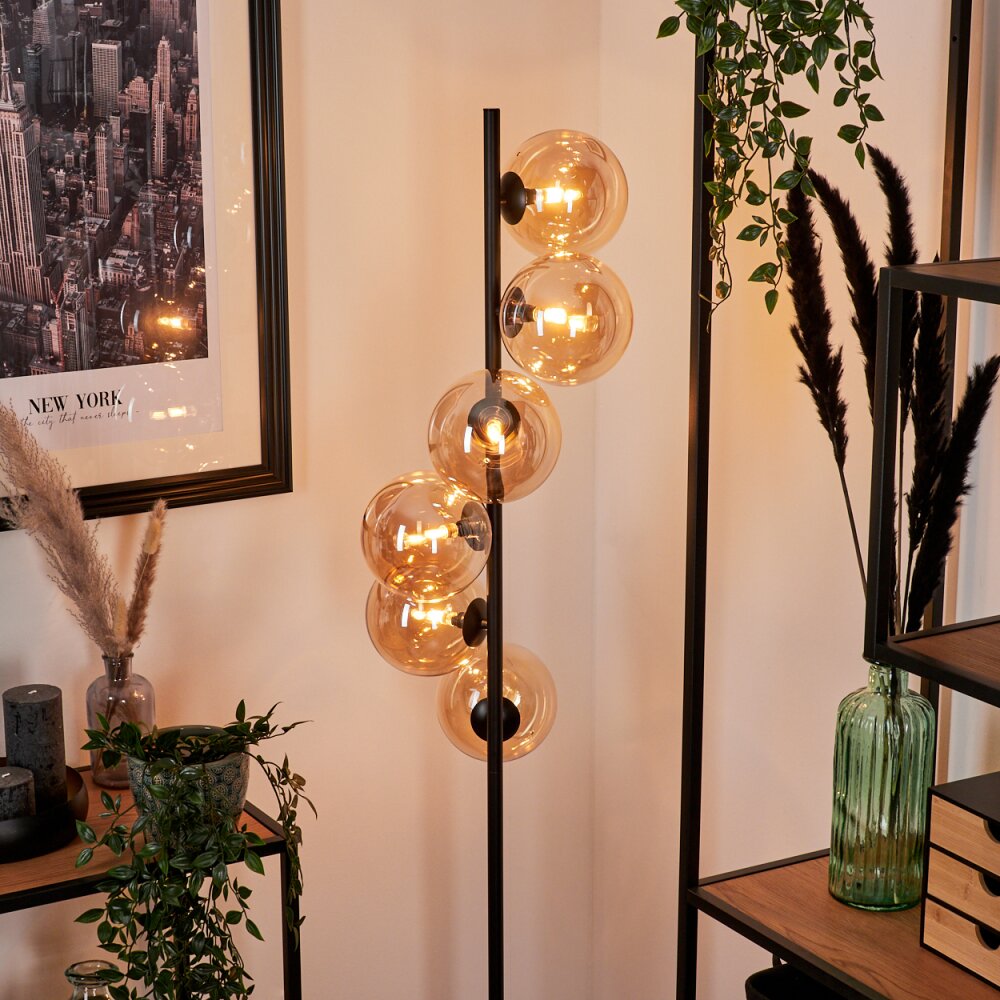 Remaisnil Staande lamp Amber, 6-lichts