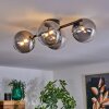 Chehalis Plafondlamp - Glas Duidelijk, Rookkleurig, 4-lichts