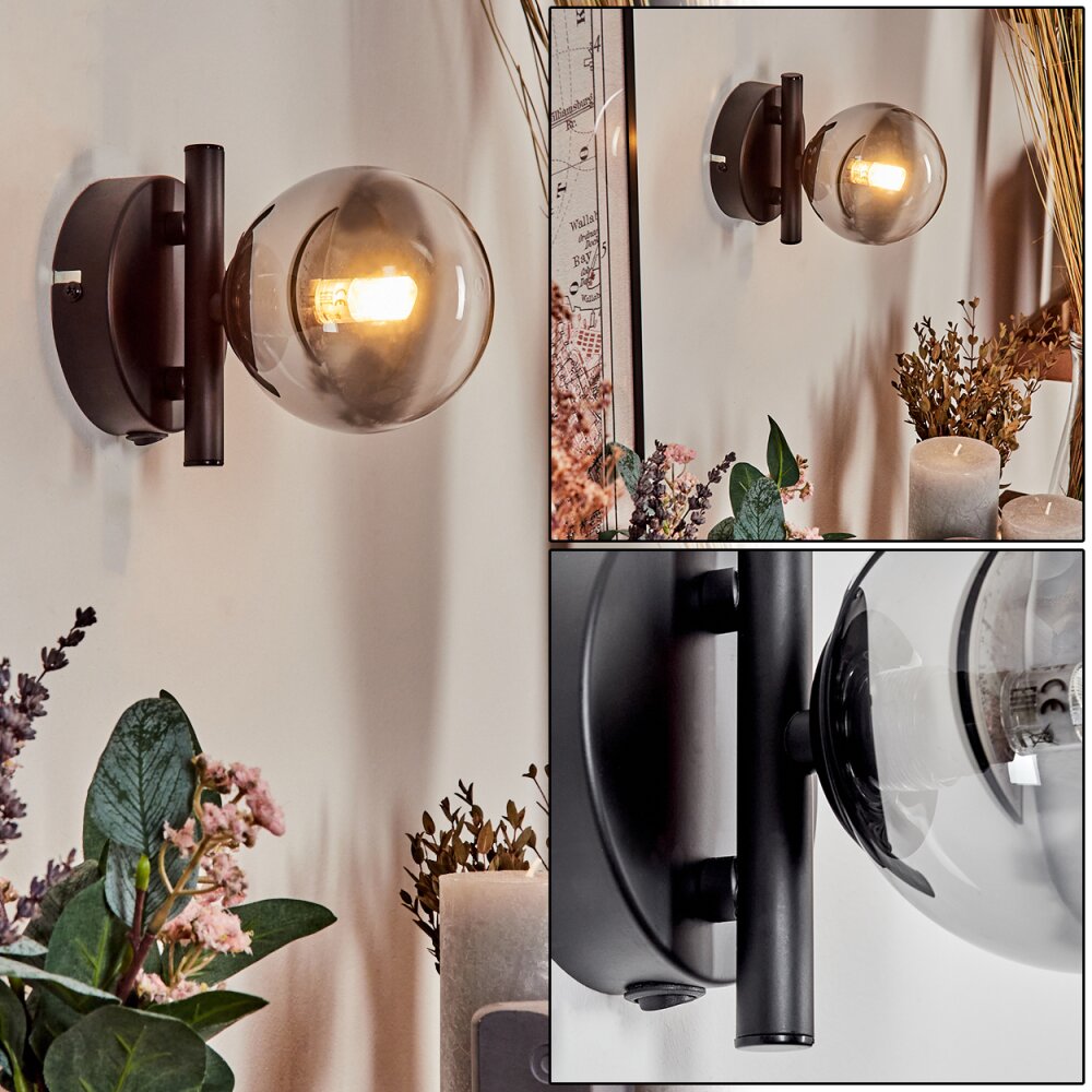 Chehalis Muurlamp - Glas Duidelijk, Rookkleurig, 1-licht main product photo