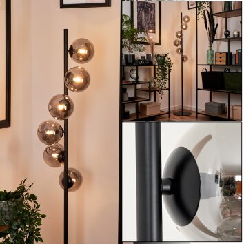 Remaisnil Staande lamp - Glas Zwart, 6-lichts