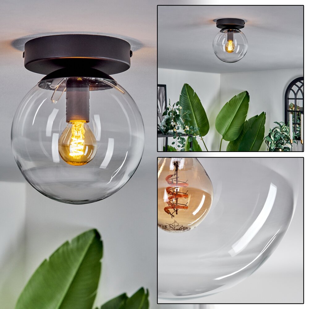 Gastor Plafondlamp - Glas Duidelijk, 1-licht main product photo