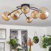 Chehalis Plafondlamp - Glas Goud, Zwart, 6-lichts