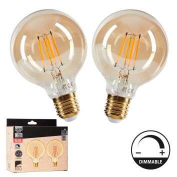 E27 set van 2 LED 6 Watt 2200 Kelvin 650 Lumen E27 set van 2 LED 6 Watt 2200 Kelvin 650 Lumen